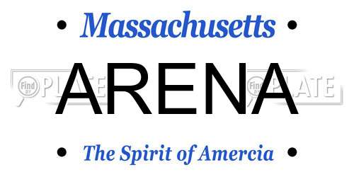 ARENA Massachusetts License Plate