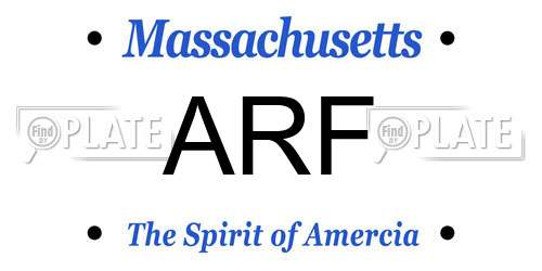 ARF Massachusetts License Plate
