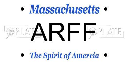 ARFF Massachusetts License Plate