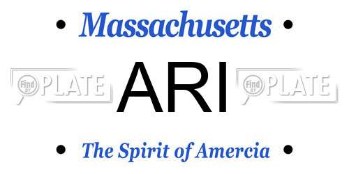 ARI Massachusetts License Plate