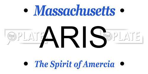 ARIS Massachusetts License Plate