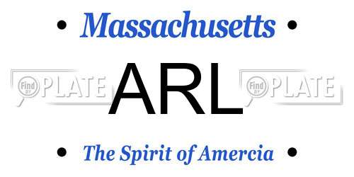 ARL Massachusetts License Plate