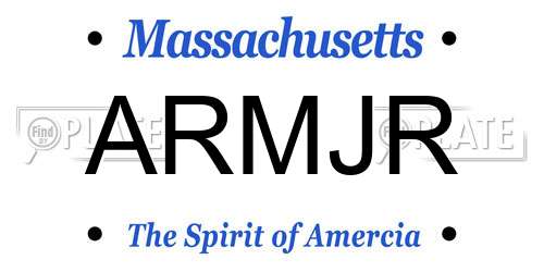 ARMJR Massachusetts License Plate
