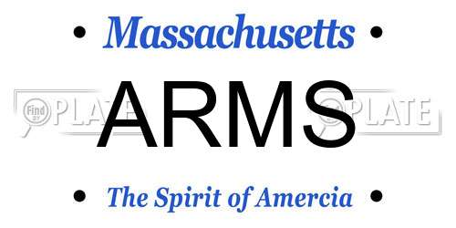 ARMS Massachusetts License Plate