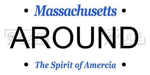 AROUND Massachusetts License Plate