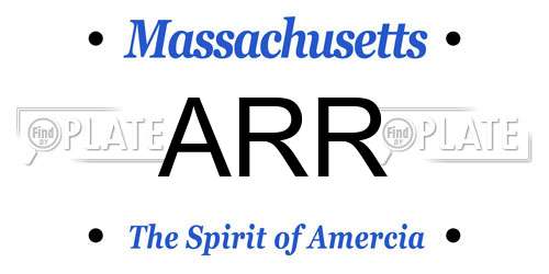ARR Massachusetts License Plate