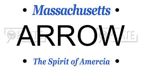 ARROW Massachusetts License Plate