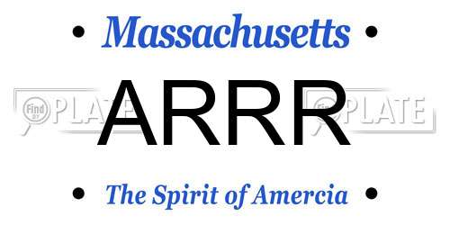 ARRR Massachusetts License Plate