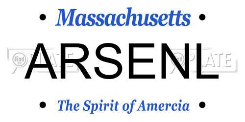 ARSENL Massachusetts License Plate