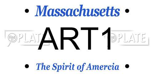 ART1 Massachusetts License Plate