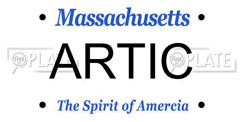 ARTIC Massachusetts License Plate