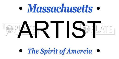 ARTIST Massachusetts License Plate