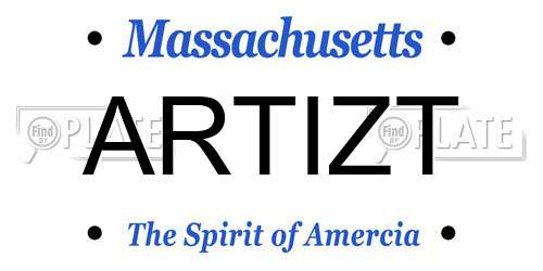 ARTIZT Massachusetts License Plate