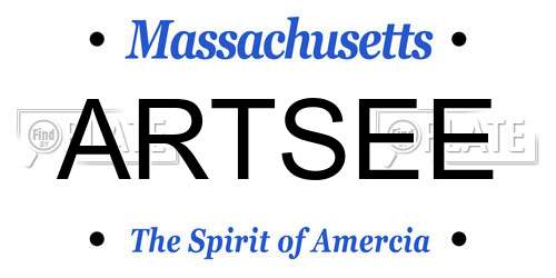 ARTSEE Massachusetts License Plate