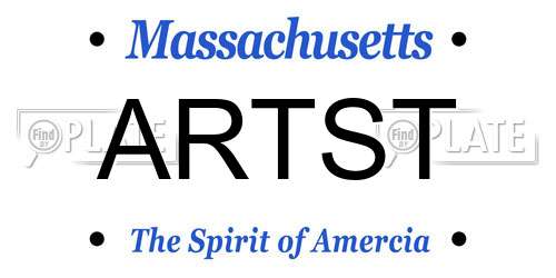 ARTST Massachusetts License Plate