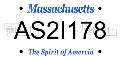 AS2I178 Massachusetts License Plate