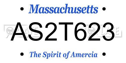 AS2T623 Massachusetts License Plate