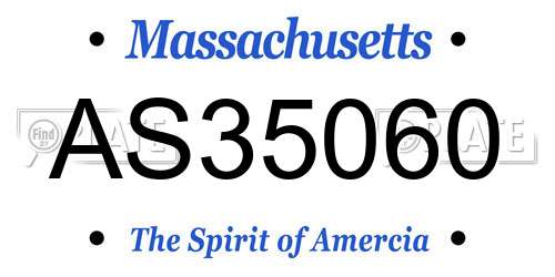 AS35060 Massachusetts License Plate