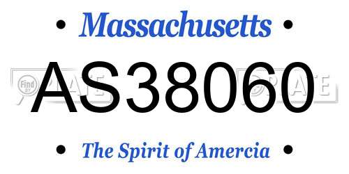 AS38060 Massachusetts License Plate