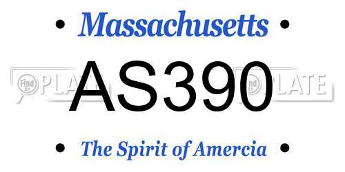 AS390 Massachusetts License Plate