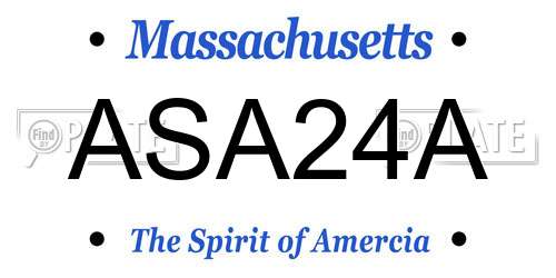 ASA24A Massachusetts License Plate
