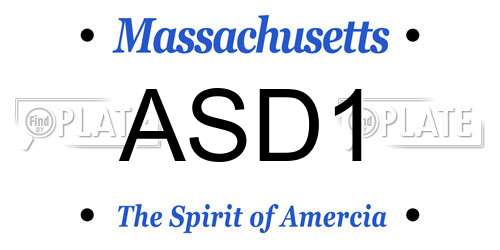 ASD1 Massachusetts License Plate