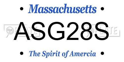 ASG28S Massachusetts License Plate