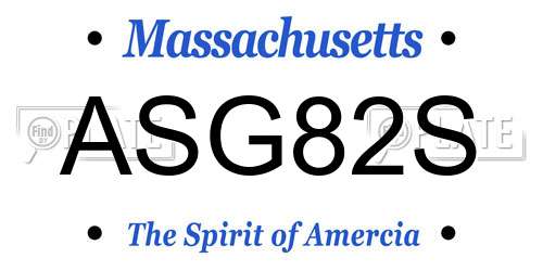 ASG82S Massachusetts License Plate