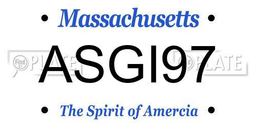ASGI97 Massachusetts License Plate