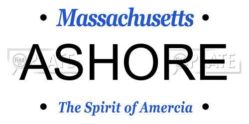 ASHORE Massachusetts License Plate