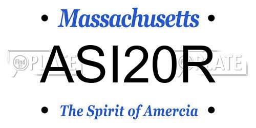 ASI20R Massachusetts License Plate