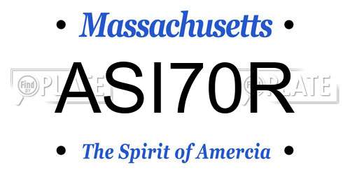 ASI70R Massachusetts License Plate