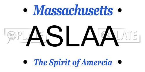ASLAA Massachusetts License Plate