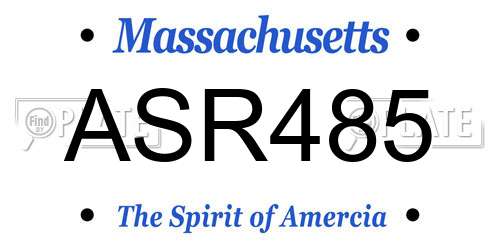 ASR485 Massachusetts License Plate