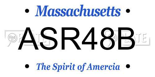 ASR48B Massachusetts License Plate