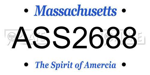 ASS2688 Massachusetts License Plate