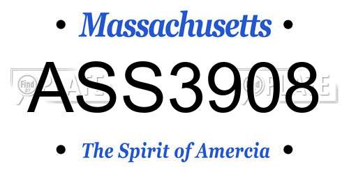 ASS3908 Massachusetts License Plate