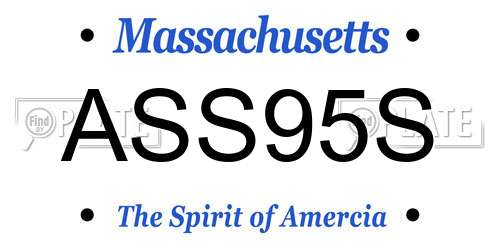 ASS95S Massachusetts License Plate