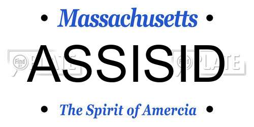 ASSISID Massachusetts License Plate