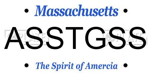 ASSTGSS Massachusetts License Plate