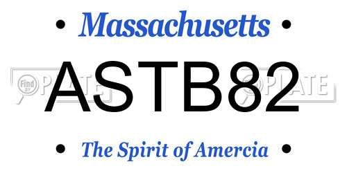 ASTB82 Massachusetts License Plate