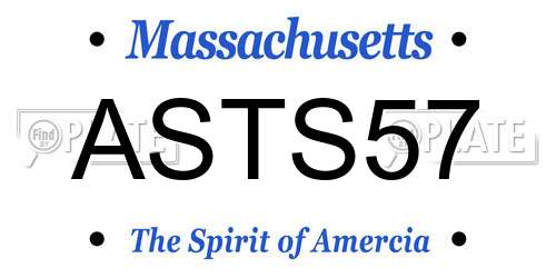 ASTS57 Massachusetts License Plate