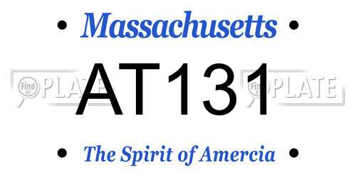 AT131 Massachusetts License Plate
