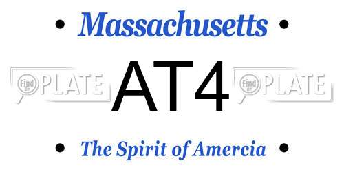 AT4 Massachusetts License Plate