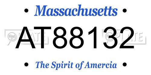 AT88132 Massachusetts License Plate