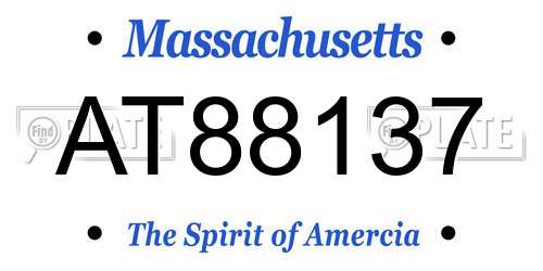 AT88137 Massachusetts License Plate