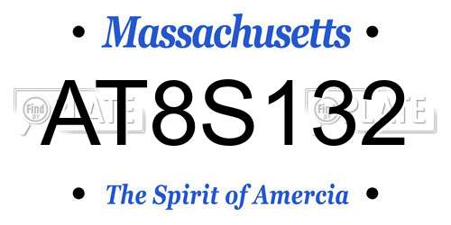 AT8S132 Massachusetts License Plate