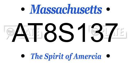 AT8S137 Massachusetts License Plate