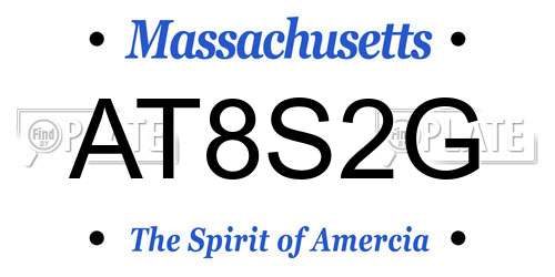 AT8S2G Massachusetts License Plate
