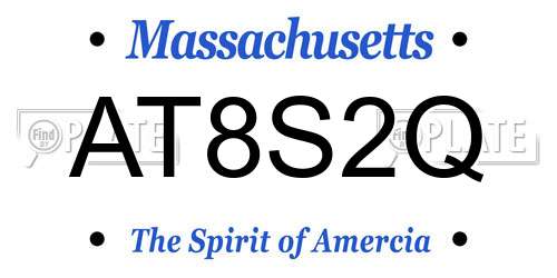 AT8S2Q Massachusetts License Plate